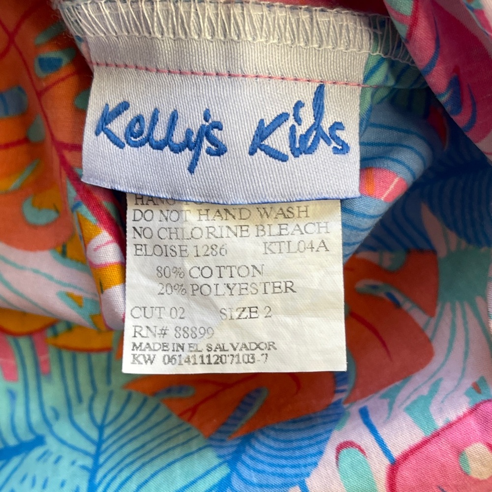 Kelly's Kids Girls Tropical Vacation Tunic Shift Dress Size 2 - Picture 8 of 11